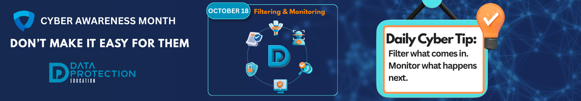 Abstract graphic illustrating digital filtering and monitoring protecting networks from threats, ensuring cybersecurity and child safeguarding.