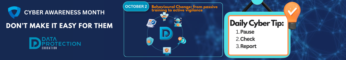 Graphic representing cybersecurity, data protection, and the human element in preventing phishing attacks in schools.