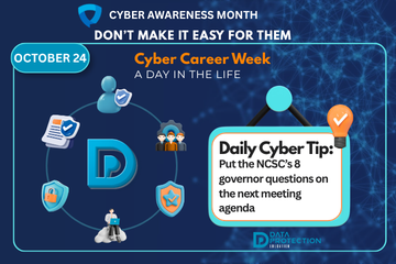 Cyber Career Week banner showing school staff roles and cybersecurity responsibilities.