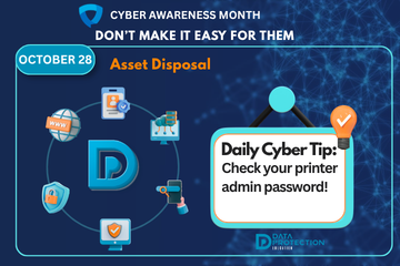 Old electronic devices like laptops and printers, symbolizing e-waste and the need for secure data