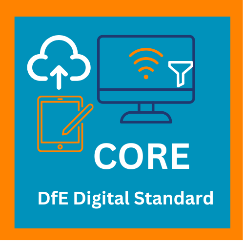 Icon representing the DfE Digital Core Standards for Cyber Security updates in Schools and Colleges.